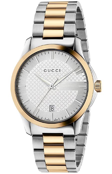 gucci g-timeless two-tone bracelet men's watch|Gucci g timeless diamond watch.